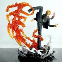 Pang】สุดขีด Sanji หนึ่งชิ้น GK เปลวไฟ Kick ขนาดใหญ่ Yundi Shanzhi ทำมือรูปแบบการตกแต่งรูปปั้นของขวัญ