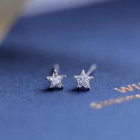 [HOT ZUQIOULZHJWG 517] Ruifan Small Star Black Cubic Zircon Stud ต่างหูสำหรับผู้หญิงเงินสเตอร์ลิง925 Trendy Lady เครื่องประดับ2022ใหม่หู YEA179