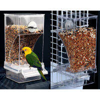 Parrot Food Box Anti-Splash Arc-Shaped Self-Sliding Design Automatic Feeder Food Dispenser Pet Bird Accessories