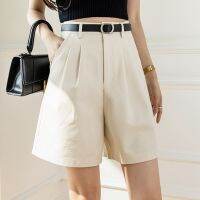 【HOT】✖✙ QOERLIN Belted Shorts Waist Loose Half Trousers 2022 New Clothing S-XL
