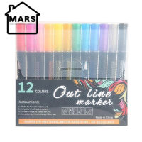 MARS 8/12pcs Marker Pen For Highlight Writing Taking Notes Drawing DIY Art Projects Kids Adult