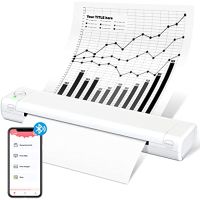 M08F Portable Wireless Letter Printer Bluetooth Thermal Inkless Small Printer  Support 8.5" X 11" Letter Size Thermal Paper Fax Paper Rolls