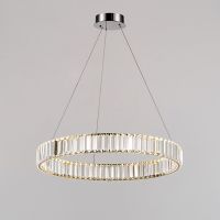 Modern Led Pendant Light Luxury Crystal Round Living Room Bedroom Ring Nordic Dining Lighting Fixtures Creative Designer Lamp