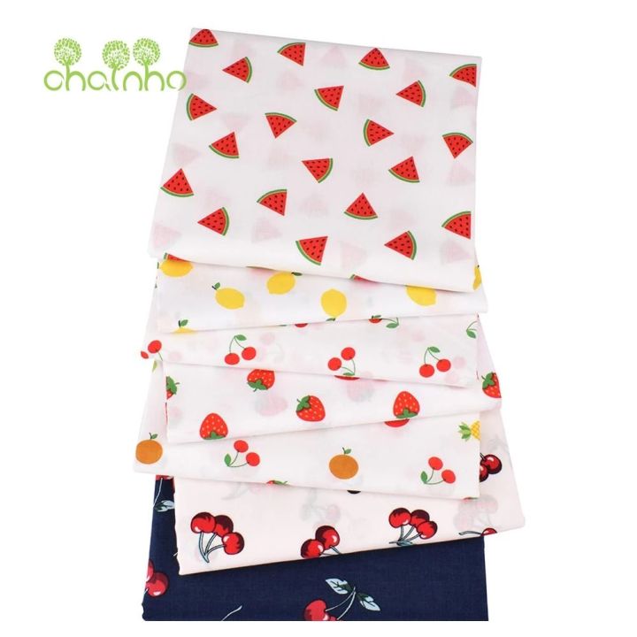 printed-plain-cotton-fabric-little-fruite-series-diy-sewing-quilting-poplin-material-for-baby-amp-childrens-shirts