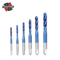 HSS Thread Tap Drill Bit M2 M18 Spiral Flute Screw Machine Tap Nano Blue Coated Metal Screw Hole Tap Drill CNC Machine Tools