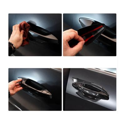 8Pcs Car Outside Door Puller Cover Handle Bowl Trim Sticker for NQ5 2021-2023 with Smart Key Hole LHD