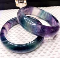 100% Naturale Fluorite Bracaccialetto A Mano Carve Giada Del Braccialetto E Donne Di Pietra Reale Bracciali Gioiada Giadeite Dei Monili Di Giada