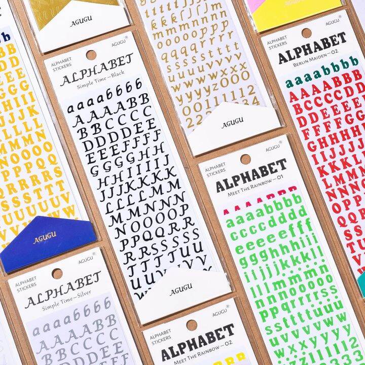 Sticker chữ trang trí sổ nhiều Font chữ Alphabet dễ thương DecorMe Hình ...