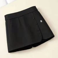 Womens Golf Wear Skirt Shorts Summer Ladies Golf A-line Skirt Pocket Wide-leg Pant Safety Pants Mini Skirt Tennis Golf Shorts