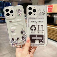 เคสโทรศัพท์ iPhone 15 14 13 12 Pro Max 15 14 Plus iPhone SE 2020 2022ลายตัวการ์ตูนน่ารักนักบินอวกาศพร้อมด้วยการออกแบบกระเป๋าใส่บัตรปลอกอ่อนใสซิลิโคนเคส iPhone15 Pro Max Plus เคสโทรศัพท์