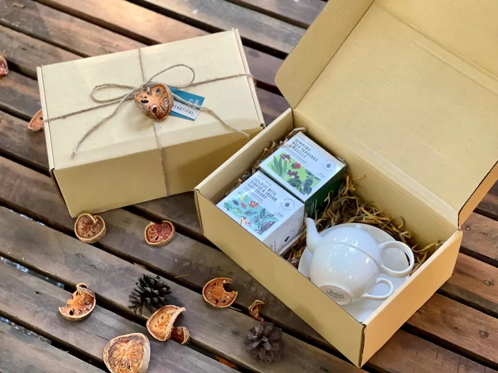 SiamMandalay Herbal Drink Gift Set White Tea Set เครื่องดื่มสมุนไพร