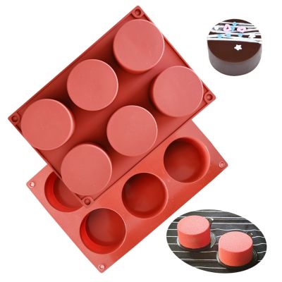 New 6 Cavity Cylinder Silicone Mold Cookies Making Reuse Baking Tools Decorating Mousse Mould