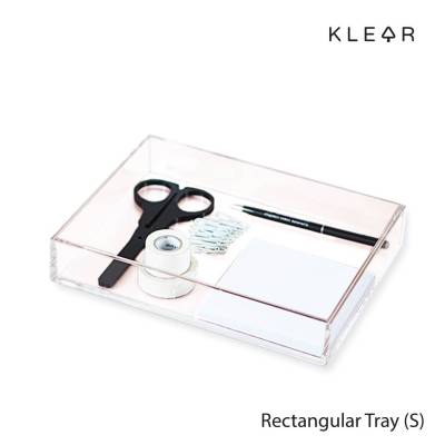 KlearObject Rectangular Tray (S) ถาดอะคริลิคใส ถาดใส่ของ ถาดใส่อุปกรณ์  ถาดเอนกประสงค์ วางของบนโต๊ะ ถาดอะคริลิค ถาดใส่เครื่องสำอางค์