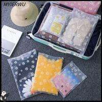 MYIERWU 1/5pcs 8ขนาด ถุงพลาสติกบรรจุ ที่เก็บซิปล็อค กระเป๋าเดินทางแบบพกพา กระเป๋ารองเท้ากันน้ำ ที่เก็บเครื่องสำอาง กระเป๋าจัดระเบียบ