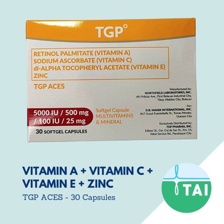 Multivitamins with Ascorbic Zinc TGP ACES (CONZACE GENERIC) 30
