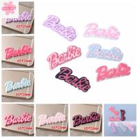 EAURA 5ชิ้นวัสดุทำเอง DIY  Barbie การ์ดจดหมาย Barbie ตัวอักษรภาษาอังกฤษสองสีวัสดุเคสโทรศัพท์น่ารัก Diy