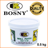 Bosny เคมีโป้วผนัง  วอลล์พัตตี้ บอสนี่ ขนาด 0.5 กก. เฉดสี ขาว KH_พร้อมส่ง