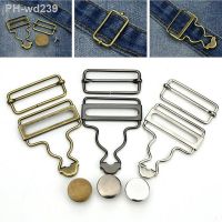 2Pc Suspenders Buckle Fastener Rivets Brace Clips Metal Button Overalls Jeans Pants For DIY Handmake Sewing Hardware Accessories