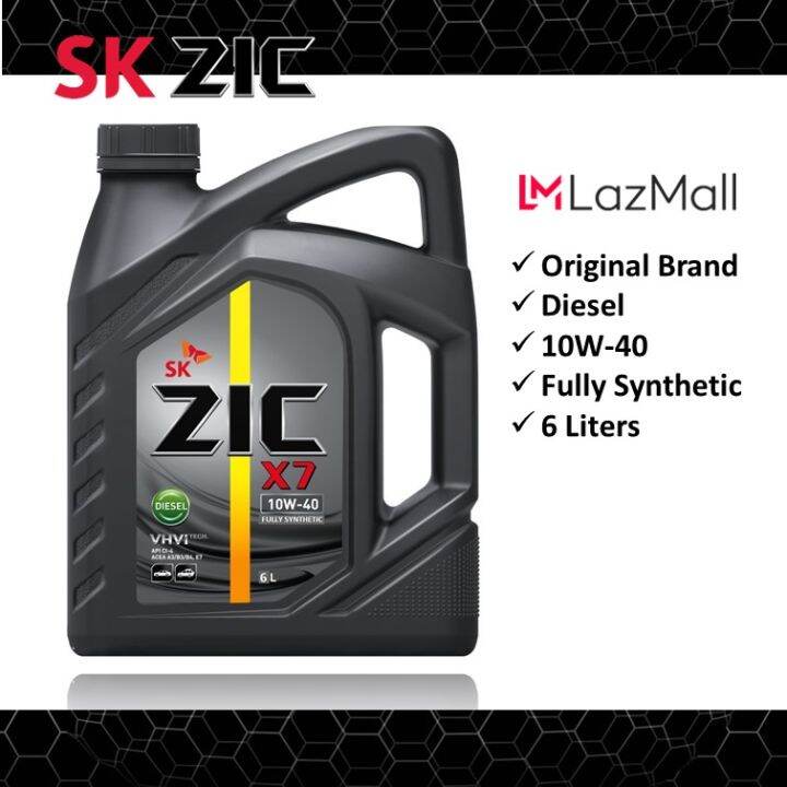 Zic X7 10W-40 Diesel Engine Oil Fully Synthetic 6 Liters | Lazada PH