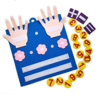 Xiu1Kid Montessori ของเล่น Felt Finger ตัวเลขคณิตศาสตร์ของเล่นเด็กนับการเรียนรู้สำหรับเด็กวัยหัดเดิน Inligence พัฒนา30*30cmc12-58