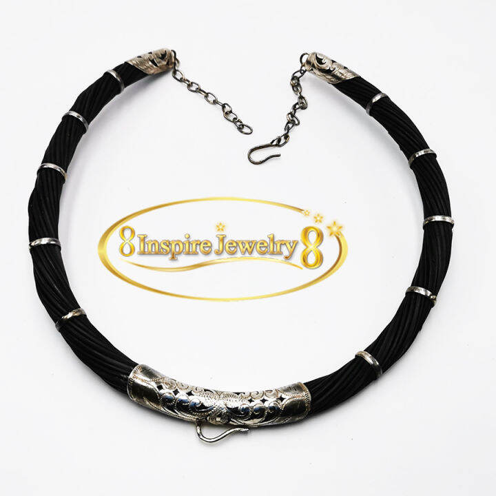 inspire-jewelry-กำไลเครื่องประดับมงคลขนหางช้างไทย-สีน้ำตาลเข้ม-ถักเงื่อนพิรอด-หายาก-ควรมีสะสม-หรือมีสักอันไว้อย่างมาก-ตัวเรือนขึ้นเงินแท้-92-5-ฟรีไซด์-ไซด์มัดใหญ่สุดขนาด-14min