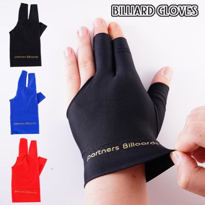 1pc Spandex Snooker Billiard Cue Glove Pool Left Hand Open Accessory Three Finger U8D8