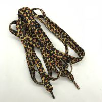 1 Pair Newest Classic Leopard Print Shoelaces Fashion Flat Laces Applicable To All Kinds of Shoes Free Shipping