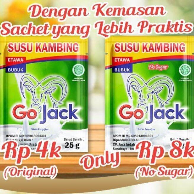 Susu Kambing Sachet Original Go Jack 25 gr Lazada Indonesia