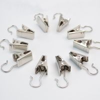 10Pcs/set Stainless Steel Curtain Clips on Hook Hanging Clothes Peg Laundry Clothes Clip Hanger Laundry Storage Organization