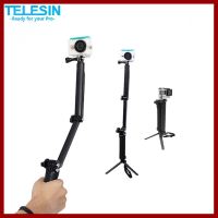 ถูกที่สุด!!! TELESIN Multi-Function Tripod &amp; Selfie Stick &amp; Foldable Pole for GoPro, SJCAM, Sports Camera ##กล้องถ่ายรูป ถ่ายภาพ ฟิล์ม อุปกรณ์กล้อง สายชาร์จ แท่นชาร์จ Camera Adapter Battery อะไหล่กล้อง เคส