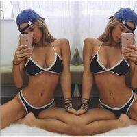 Womens y Bikinis Beach Two-piece Strap Backless