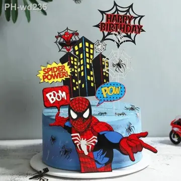 In Just 10 Minutes You Can Make Simple Spiderman Cake Design - YouTube