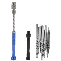 Semi-Automatic Spiral Hand Drill Rotating Tool,25PCS 0.5-3 mm Drill Bits,for Resin Craft DIY Jewelry