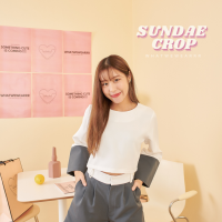 ?SUNDAE CROP? ( Made to order ) สินค้าตัดเย็บรอของ 5-7 วัน