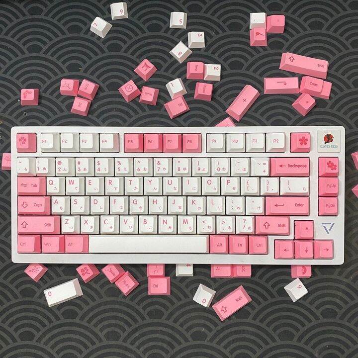 Sakura Keycaps PBT Dye-sub Cherry Profile Keycaps Custom mechanical ...