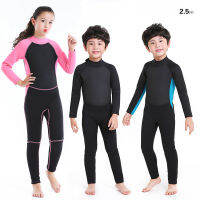 0-=neoprene ใหม่ 2.5mm ชุดเด็กชุดดำน้ำชายและหญิงเสื้อคลุมแขนยาวชุดว่ายน้ำทัวร์