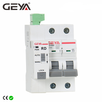 GEYA Din Rail GYM9 2P MCB พร้อมอุปกรณ์รีเซ็ตอัตโนมัติ Circuit Breaker Smart Home 63A MCB Auto Recloser