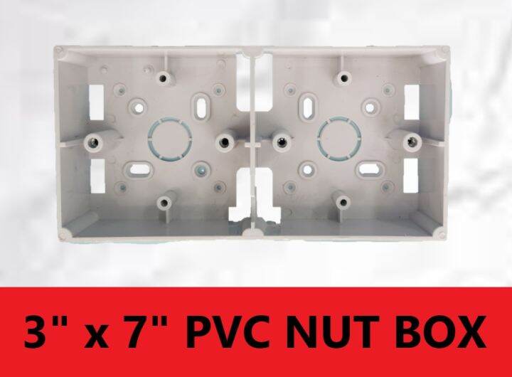 3" x 7" PVC NUT BOX SURFACE TYPE PVC BOX SOCKET & SWITCH /KOTAK SWITCH