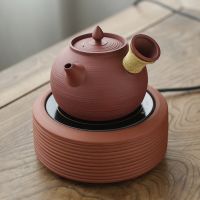 [COD] Chaozhou sandy red mud side handle urgent need charcoal stove electric pottery teapot Chaoshan Gongfu tea set