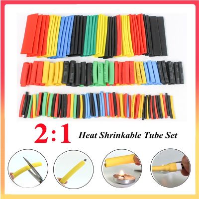 2:1 Heat Shrink Tube Kit Shrinking Assorted Polyolefin Insulation Sleeving Heat Shrink Tubing Wire Cable Cable Management