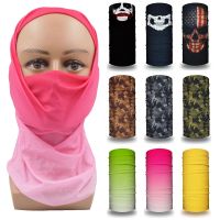 【CW】 Printing Color Bandana for Men Face Dustproof Headband Cycling Hiking Neck Gaiter Undercap Headscarf Balaclava