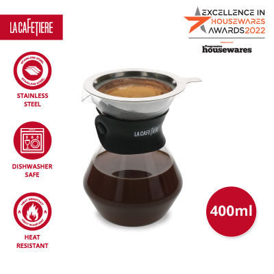 La Cafetiere Glass Coffee Dripper Pot Glass Carafe &amp; Permanent Stainless Steel Filter โถแก้วกาแฟดริป