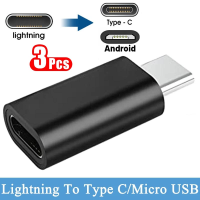 ขายดี3ชิ้น Lightning IOS หญิงเป็น Type C แปลงที่ชาร์จ OTG ไมโคร USB ตัวผู้อะแดปเตอร์สำหรับ Samsung SONY Huawei Xiaomi OPPO Vivo สามารถใส่ได้กับ iPhone iPad