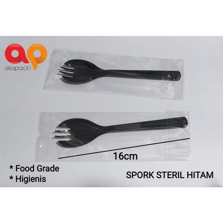 Spork Steril Sendok Garpu 2in1 Putih Isi 100pc Lazada Indonesia 3093