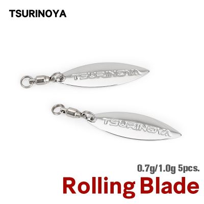 ■❒☄ TSURINOYA DIY Spinner Blade 5PCS Fishing Metal Spinner Lures 1.0g 1.2g Swivel Spoon For VIB Frog Spinnerbait Fishing Accessories