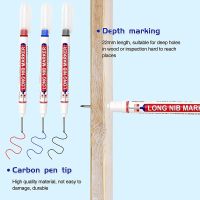 Haile 3Pcs/Set Oily Long Head Tile Marker Pens Woodworking Multi-purpose Deep Hole Special Marker Pen Red/Black/Blue White Ink