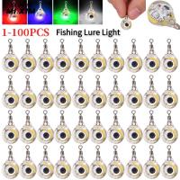 1-100PCS Mini Fishing Lure Light Eye Shape LED Deep Drop ไฟตกปลาใต้น้ำดึงดูดเหยื่อปลา Luminous Squid Lure โคมไฟ