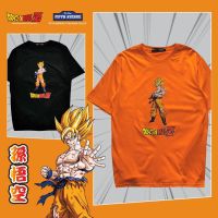 ?เสื้อยืดดราก้อนบอล DBZ-001 : DragonBallZ? : GOKU โกคู ซุปเปอร์ไซย่า : สีดำ-สีส้ม