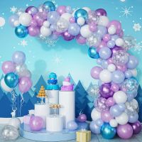 Flash Snowflake Balloon Garland Arch Kit Metallic Balloon Wedding Birthday Party Decorations Kids Baby Shower Girl Boy Ballons Balloons