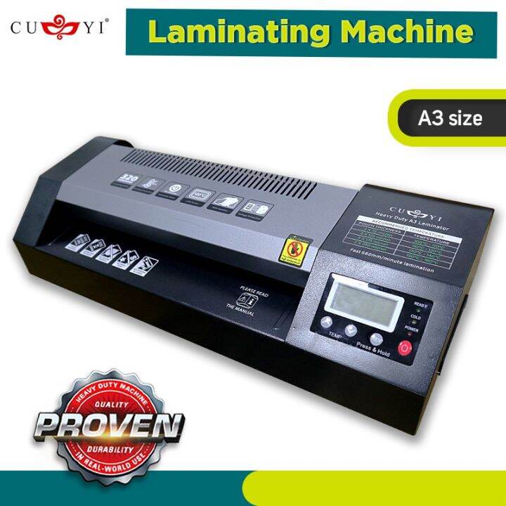 【quali Products】 Cuyi A4 A3 Size Laminator Hot Cold Reverse